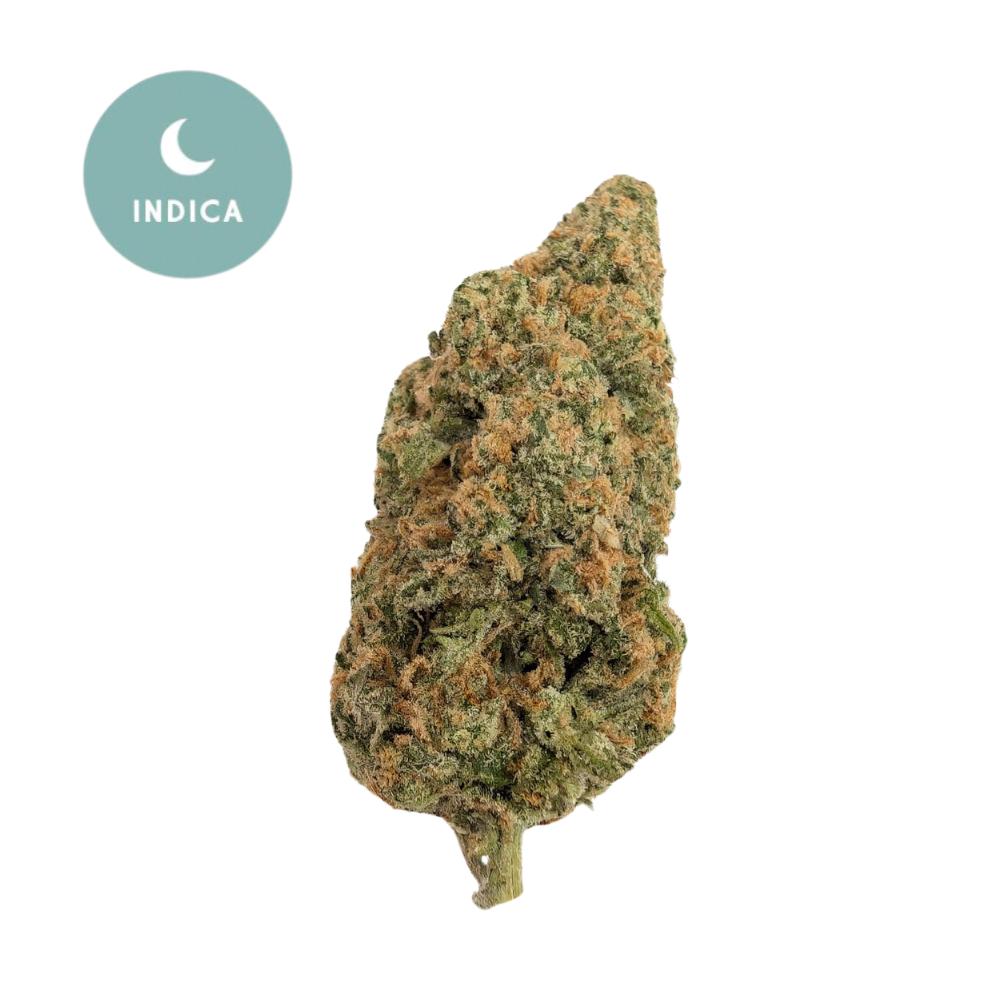 Grape Head THCA flower Exotic Indoor Indica | Green with Orange Hairs